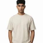 Drop Shoulder Essential T-Shirt – Beige