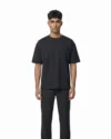 Drop Shoulder Essential T-Shirt – Black - Image 2
