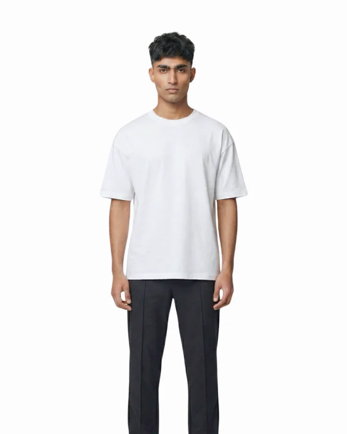 Drop Shoulder Essential T-Shirt – White - Image 5