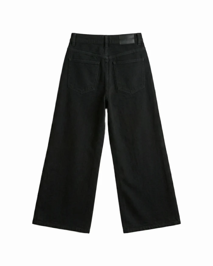 Baggy Denim Pants - All Black - Image 6