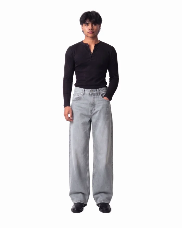 Baggy Dad Jeans - Bright Ash - Image 2