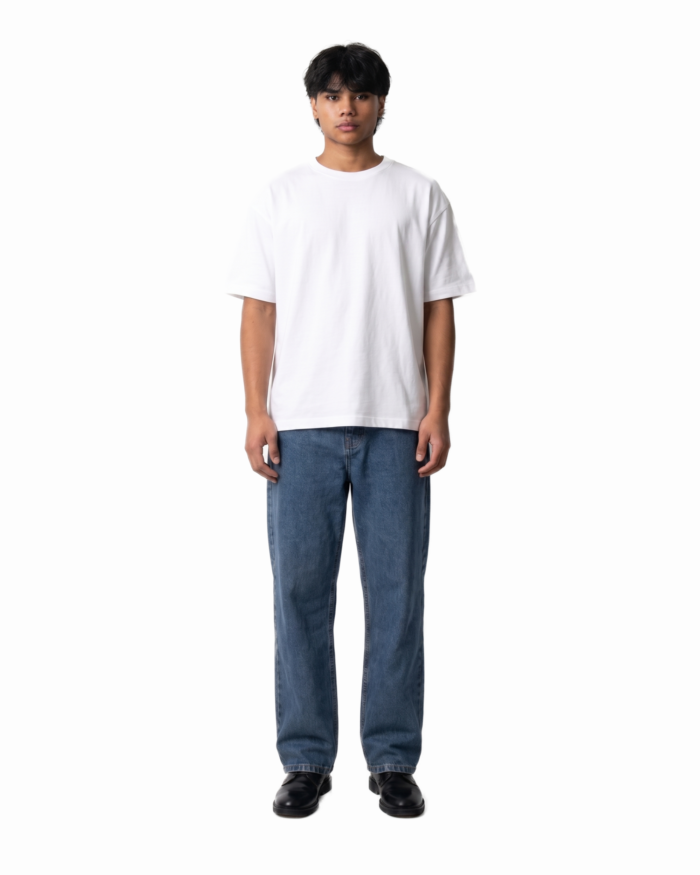 Baggy Denim Pants - Classic Blue - Image 2