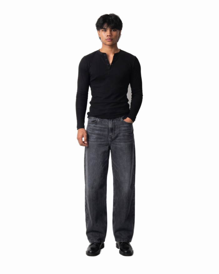 Baggy Denim Pants - Early Dawn - Image 2