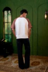 Drop Shoulder Raglan T-Shirt – White & Coffee - Image 2