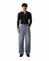 Baggy Dad Jeans - Dirty Blue - Image 2